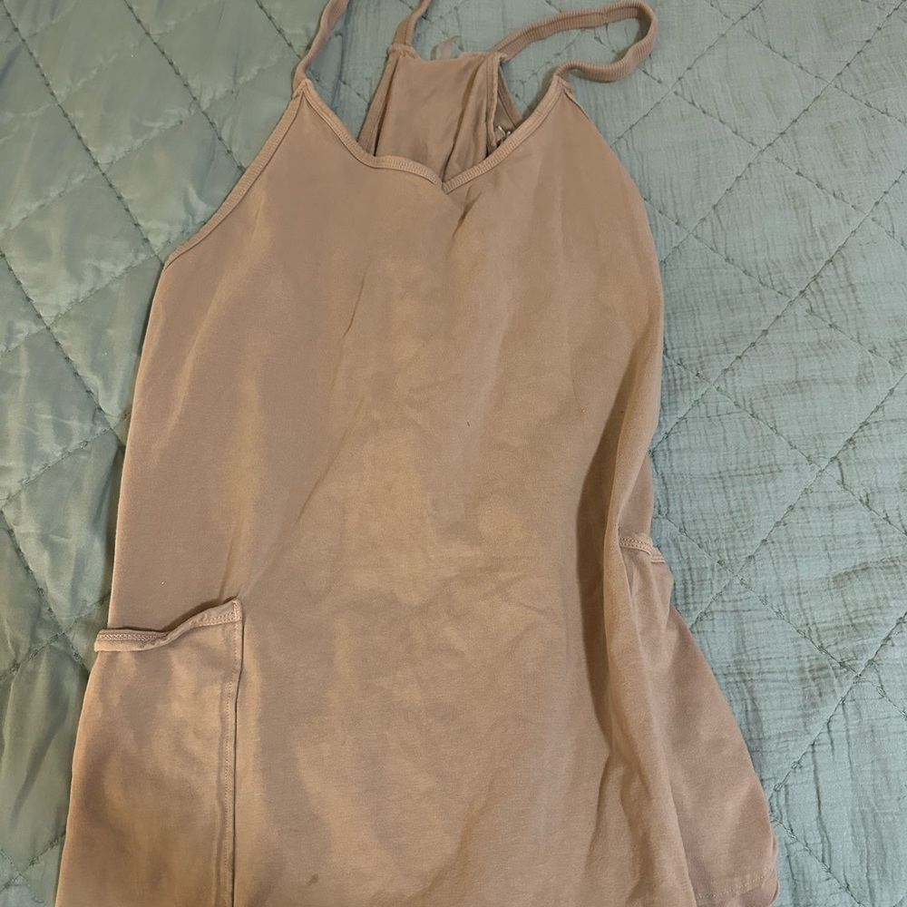 Elegant Tan Mini Dress